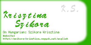 krisztina szikora business card